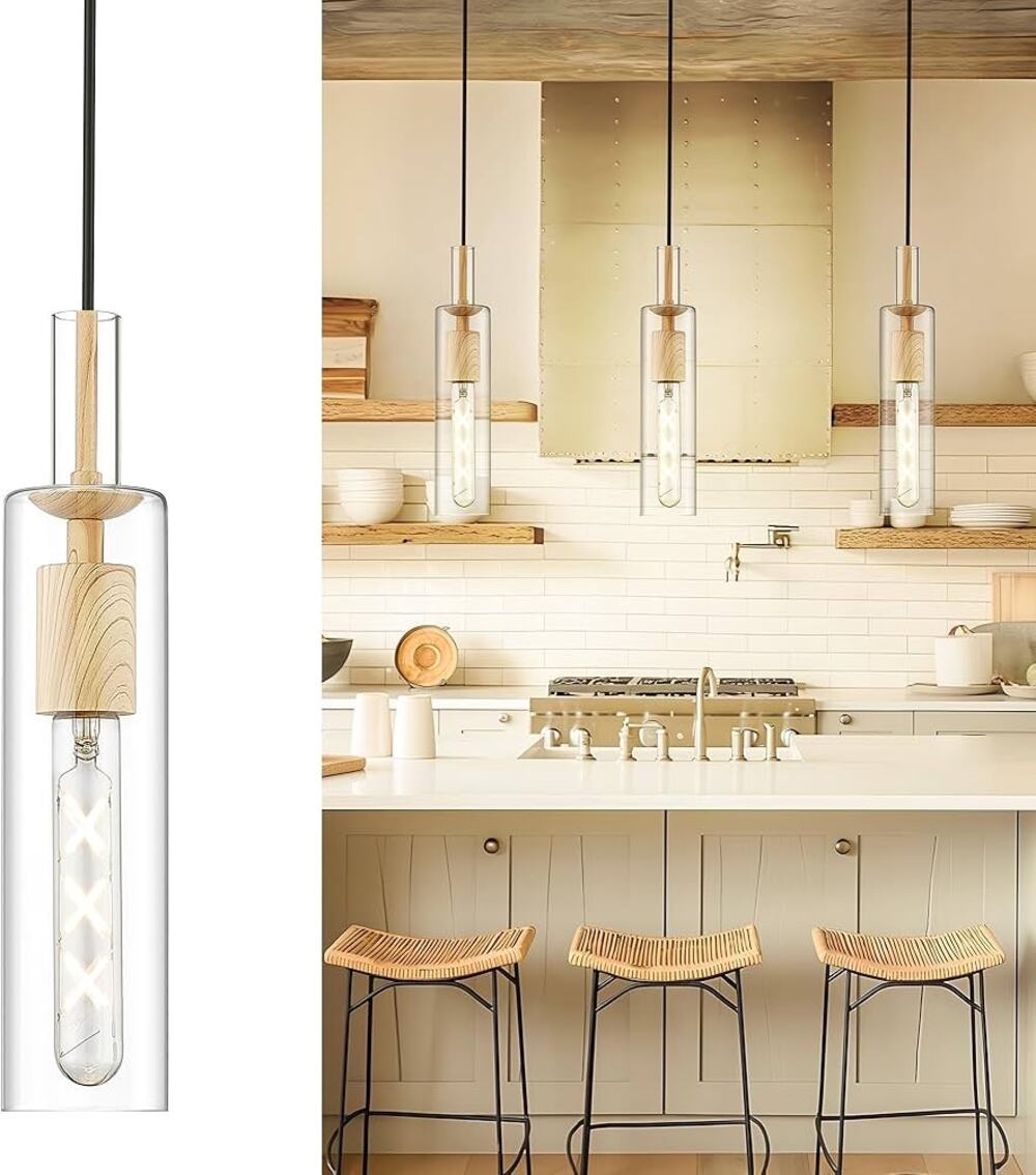AUTELO 1-Light Pendant Lights - Vintage Pendant Lights Kitchen Island